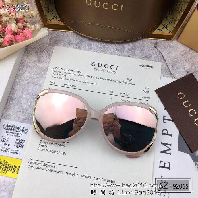 GUCCI古馳 2019新款 古奇小蜜蜂爆款太陽鏡 遮擋有害光線防輻射 出行旅遊搭配衣服必備品 9206S  lly1499